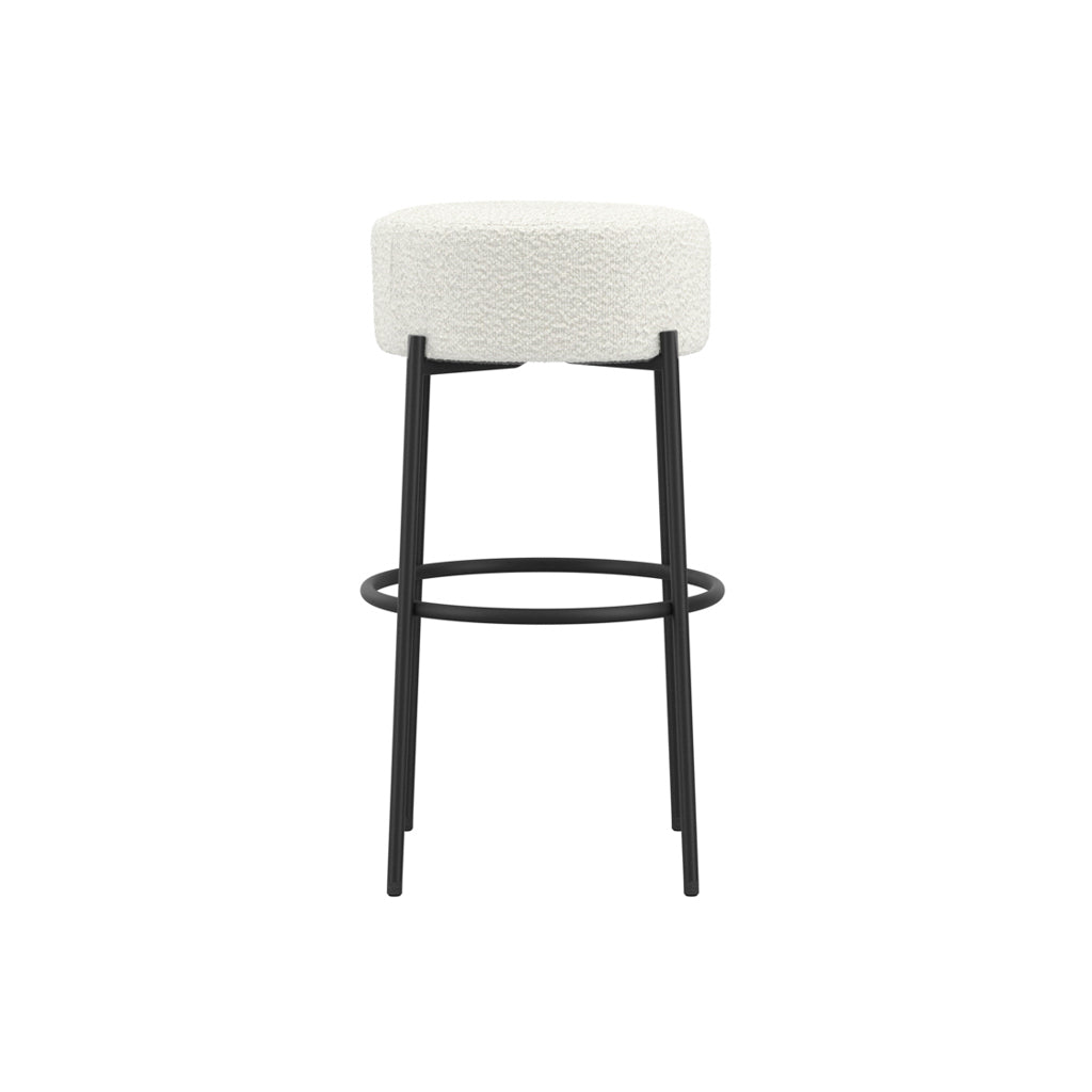 Anais Ivory White Boucle Counter Stool